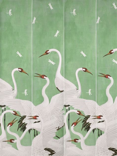 gucci heron print|gucci crane wallpaper green.